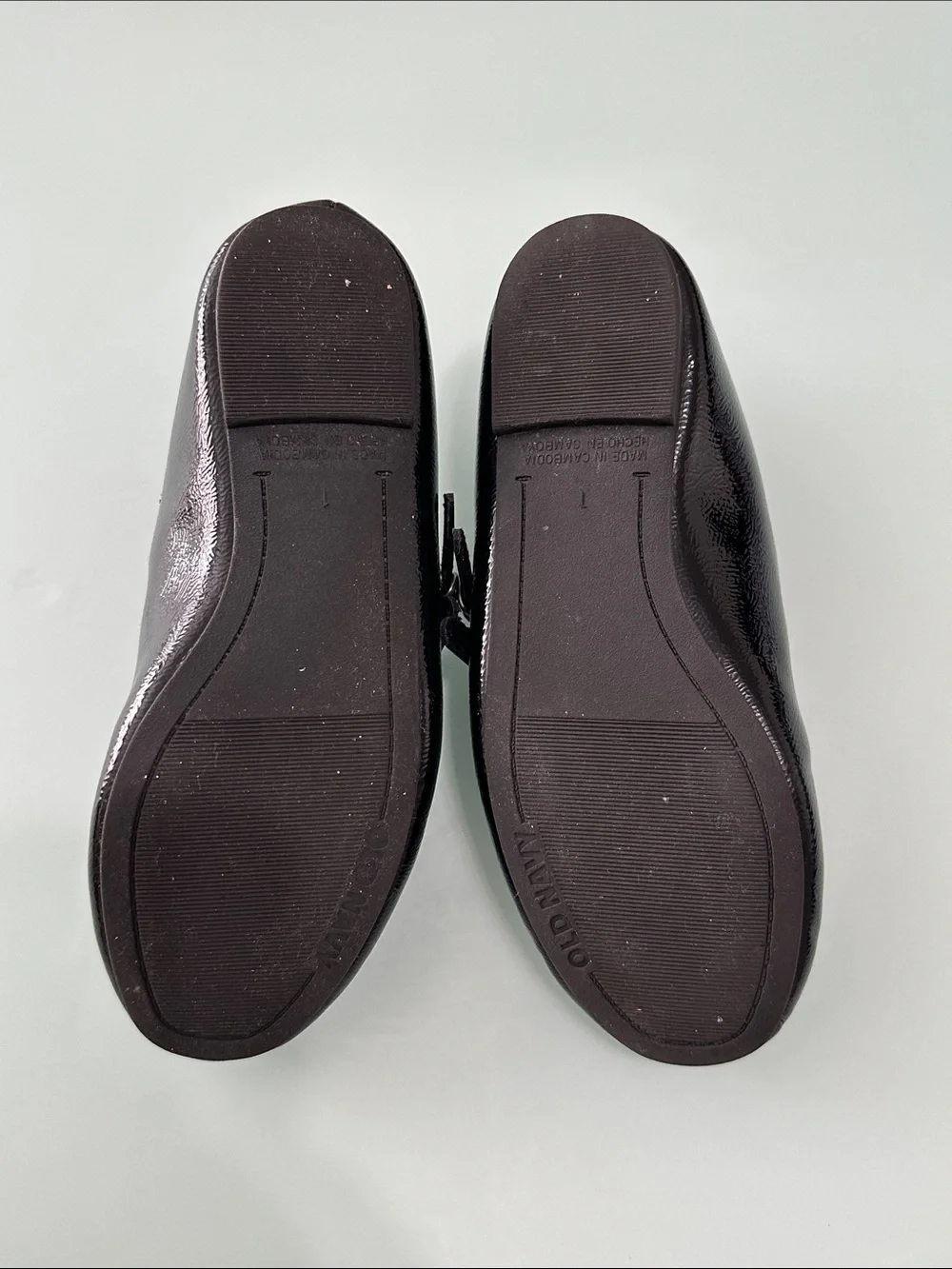 Patent leather dress shoes